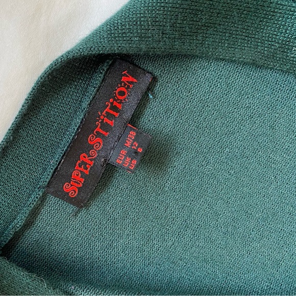 Long green cardigan size 8 - Picture 3 of 5